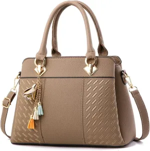 Top Handle Satchel Bag for Women Stylish Shoulder Tote Purse Crossbody Genuine Leather Bags for Casual or Workwear