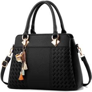 Top Handle Satchel Bag for Women Stylish Shoulder Tote Purse Crossbody Genuine Leather Bags for Casual or Workwear