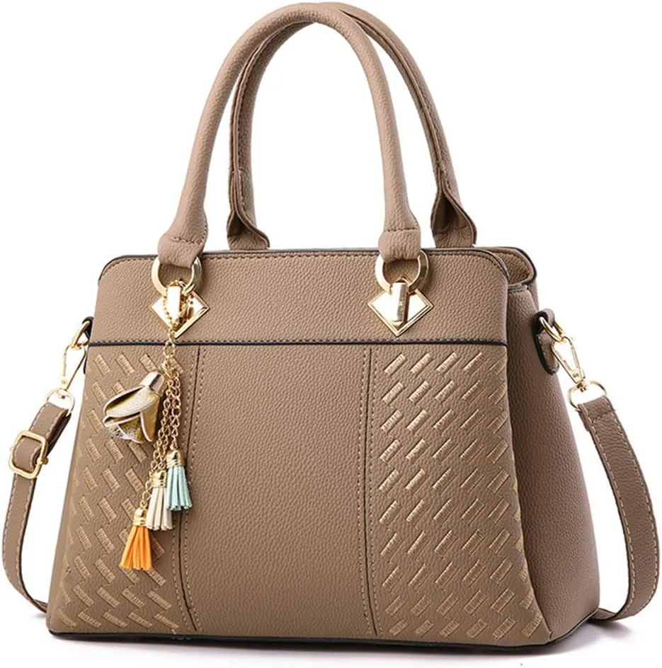 Top Handle Satchel Bag for Women Stylish Shoulder Tote Purse Crossbody Genuine Leather Bags for Casual or Workwear
