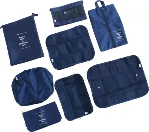 Travel Storage Pouch Set 8pcs Luggage Organizer Zipper Washable Suitcase Packing Bags for Easy Clothing Sorting