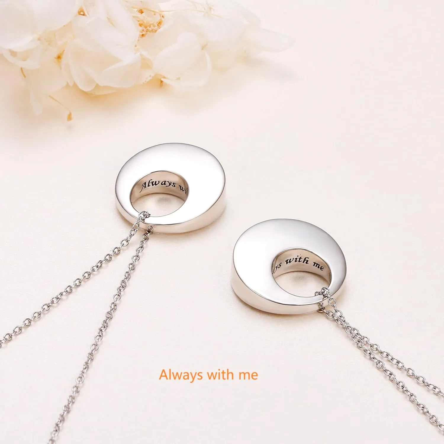 Urn Necklaces for Ashes for Women Girls Cremation Jewelry 925 Sterling Silver Eternity Memorial Forever in My Heart Ashes Keepsake, Adjustable Silver Chain 18 2 Inches