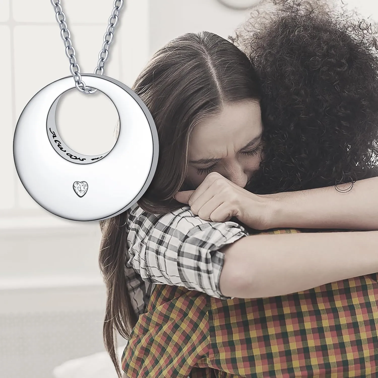 Urn Necklaces for Ashes for Women Girls Cremation Jewelry 925 Sterling Silver Eternity Memorial Forever in My Heart Ashes Keepsake, Adjustable Silver Chain 18 2 Inches