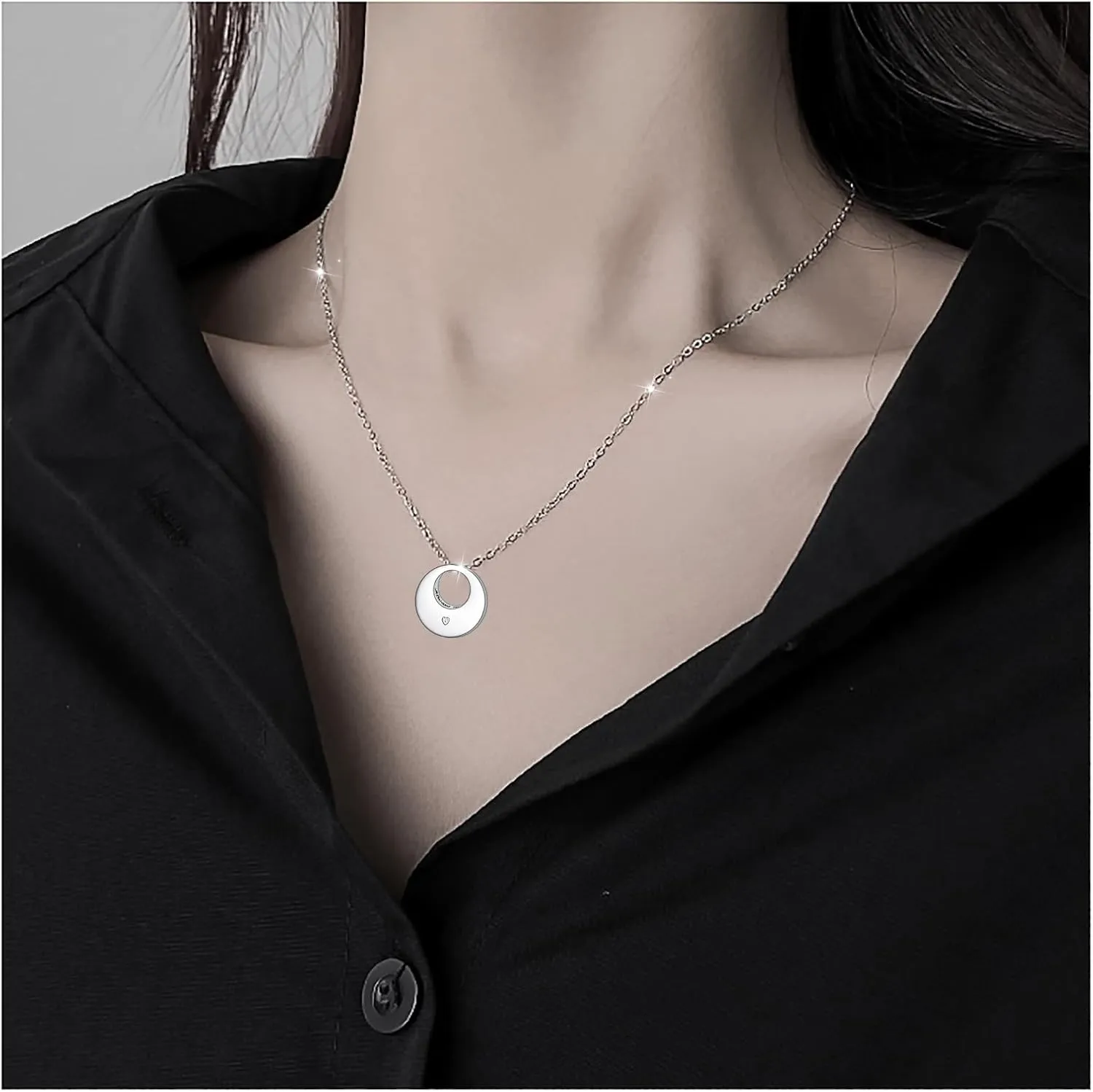 Urn Necklaces for Ashes for Women Girls Cremation Jewelry 925 Sterling Silver Eternity Memorial Forever in My Heart Ashes Keepsake, Adjustable Silver Chain 18 2 Inches