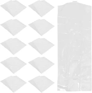 Vaguelly 30Pcs Clear Hanging Garment Bags for Closet Storage Lightweight Clothes Covers for Travel and Home Use for Suits and Dresses Garments Damage