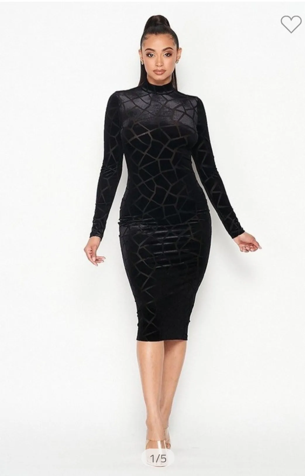 Velvet & Sheer Dress