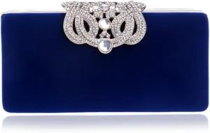 Velvet Women Evening Bags Diamonds Daily Clutches Party Small Handbags Purse