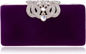 Velvet Women Evening Bags Diamonds Daily Clutches Party Small Handbags Purse