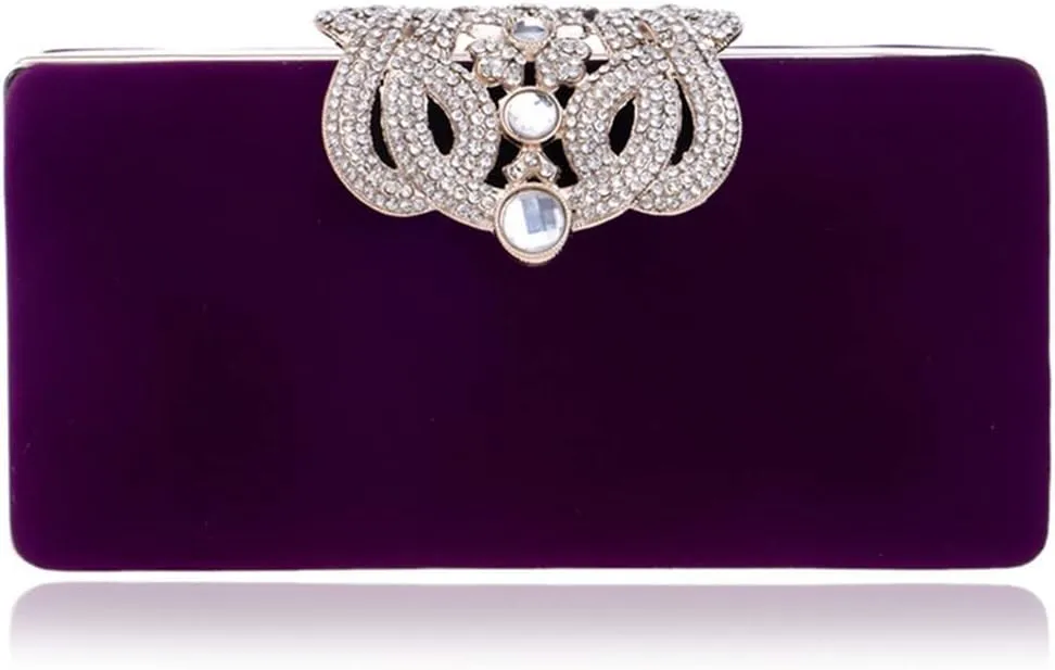 Velvet Women Evening Bags Diamonds Daily Clutches Party Small Handbags Purse