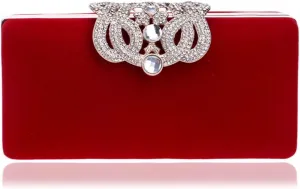 Velvet Women Evening Bags Diamonds Daily Clutches Party Small Handbags Purse
