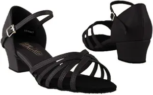 Very Fine Bundle Lightweight Women's Ballroom Salsa Practice Latin Dance Shoes 802   Brush   Pouch,Color:Black, Size:9