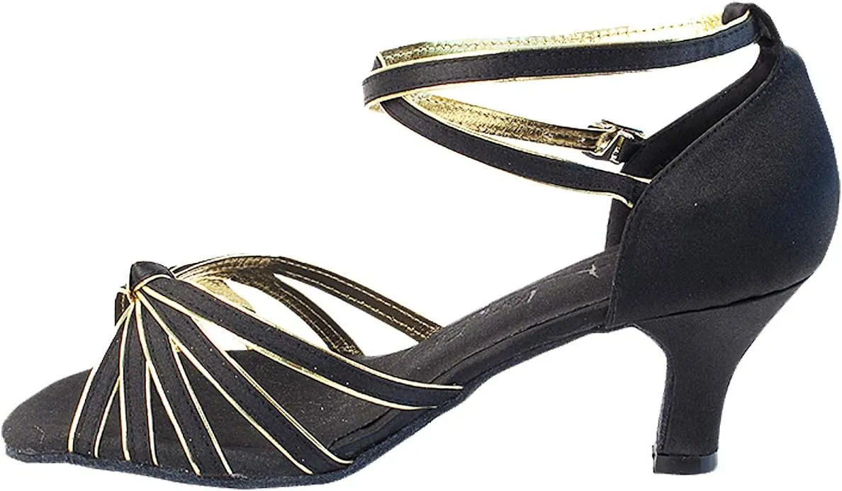 Very Fine Dance Shoes (Bundle of 5) Women's Salsa Ballroom Tango Wedding Dance Shoes Sera7043EB 2.5" Heel