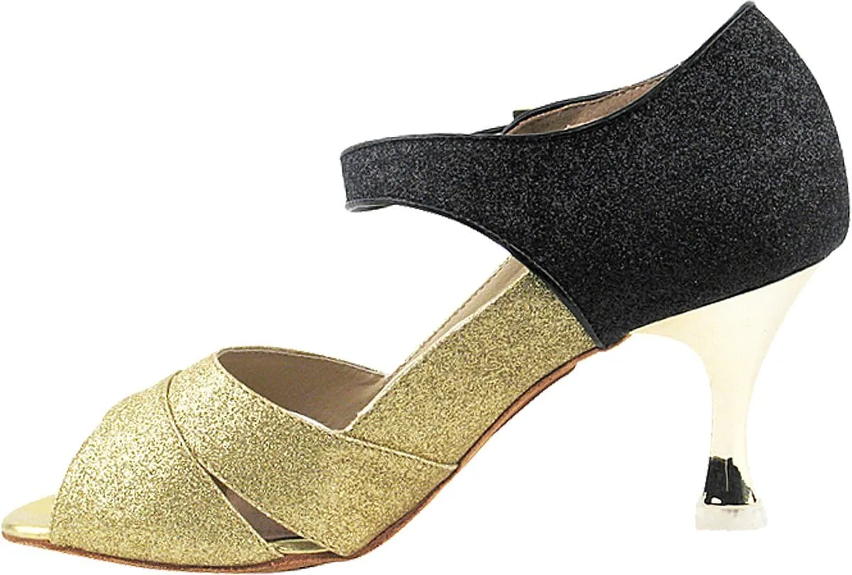Very Fine Salsa Ballroom Professional Competition Dance Shoes CD3010 with Dance Shoe Heel Protectors 3"