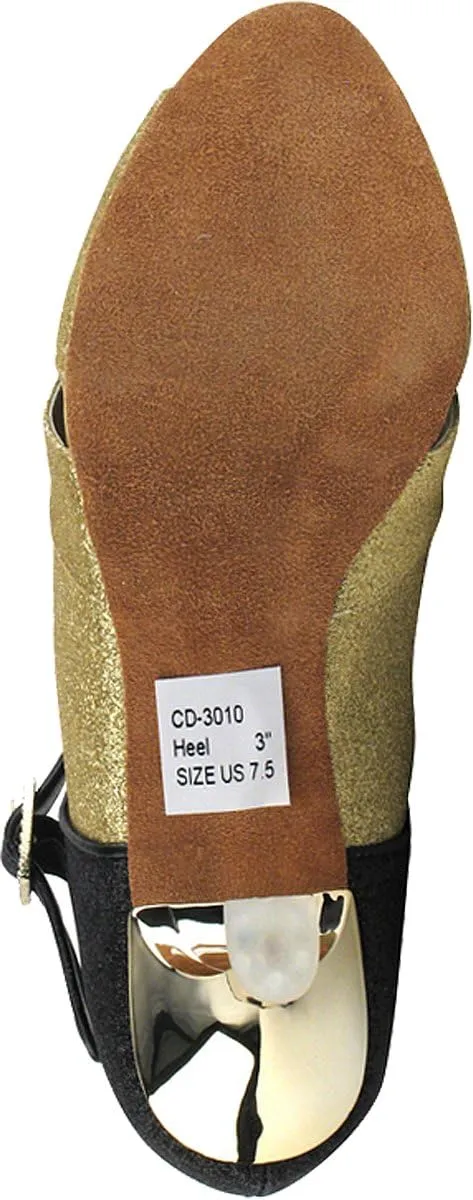 Very Fine Salsa Ballroom Professional Competition Dance Shoes CD3010 with Dance Shoe Heel Protectors 3"