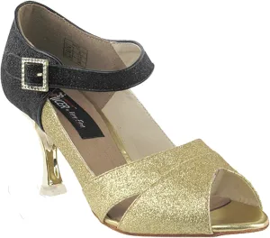 Very Fine Salsa Ballroom Professional Competition Dance Shoes CD3010 with Dance Shoe Heel Protectors 3"