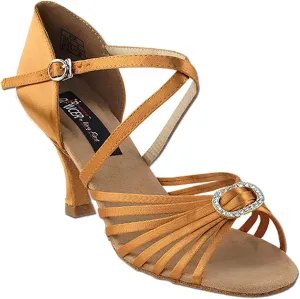 Very Fine Women's Ballroom Dance Shoes Tango Wedding Salsa Dance Shoes Dark Tan Satin CD2030EB Comfortable Dance Shoes 3" Heel 5 M US [Bundle of 5]