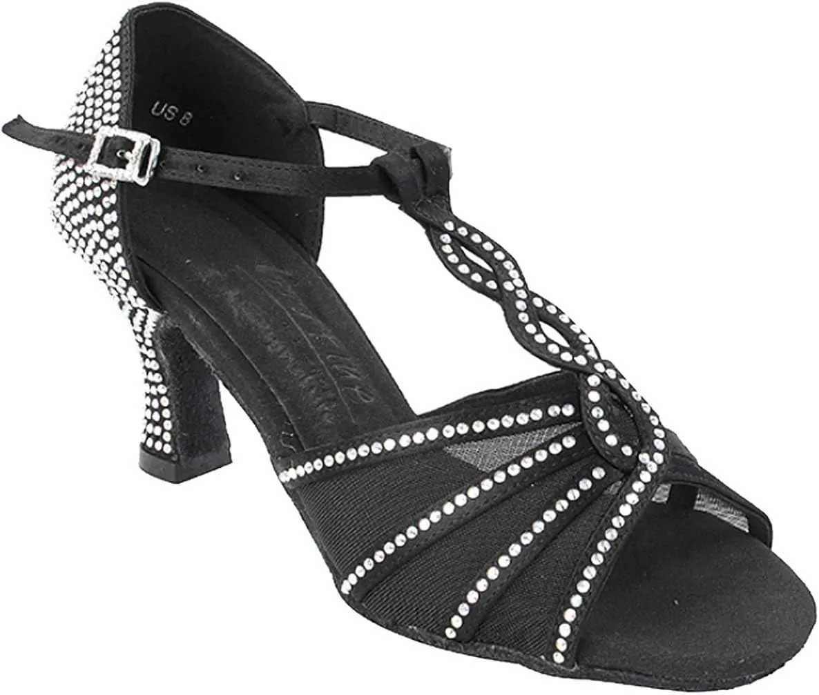 Very Fine Women's Ballroom Dance Shoes Tango Wedding Salsa Shoes S1009CCEB Comfortable Dance Shoes 3" [Bundle of 5]