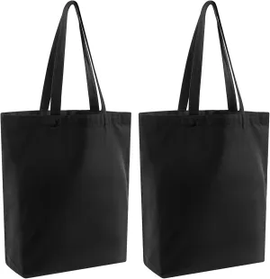 Veyist 2 Pcs Reusable Large Canvas Tote Bags, Blank Multi-purpose Canvas Bags, Suitable for DIY Project, Grocery, Shopping.