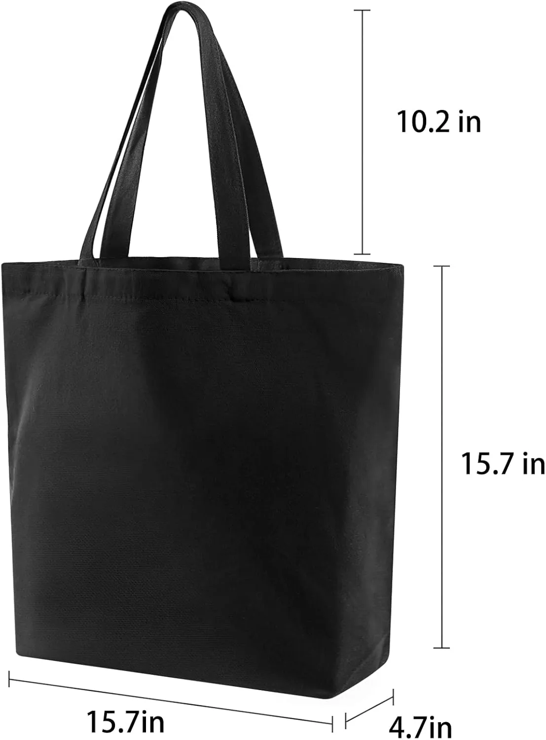 Veyist 2 Pcs Reusable Large Canvas Tote Bags, Blank Multi-purpose Canvas Bags, Suitable for DIY Project, Grocery, Shopping.