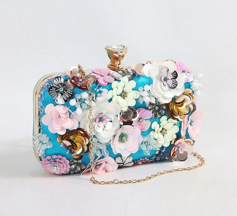 Vintage Women Flower Clutch Purse Evening Bags and Clutches Bridal Wedding Party Handbags