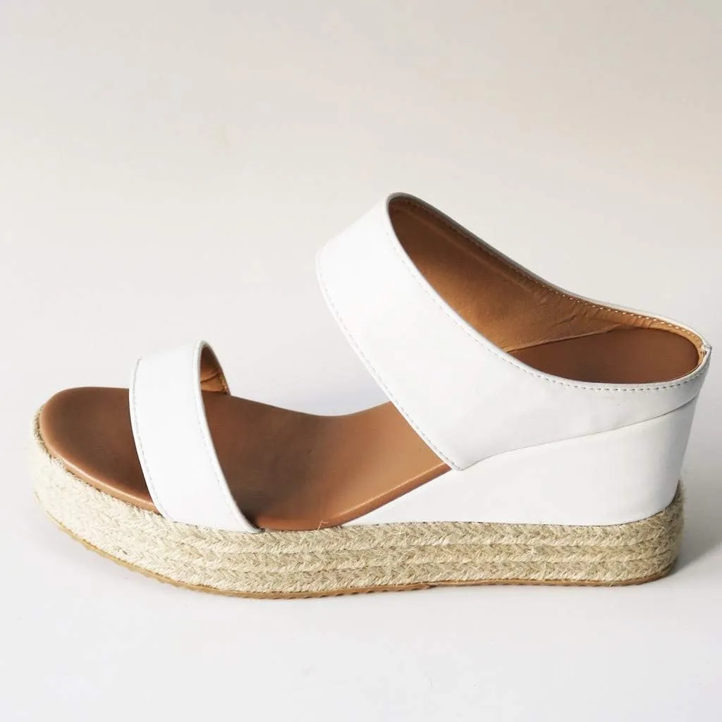 Wedges Toe Slip-On Summer Open Beach Sandals Women Breathable Straw Casual Shoes Wedge Platform Sandals for Women