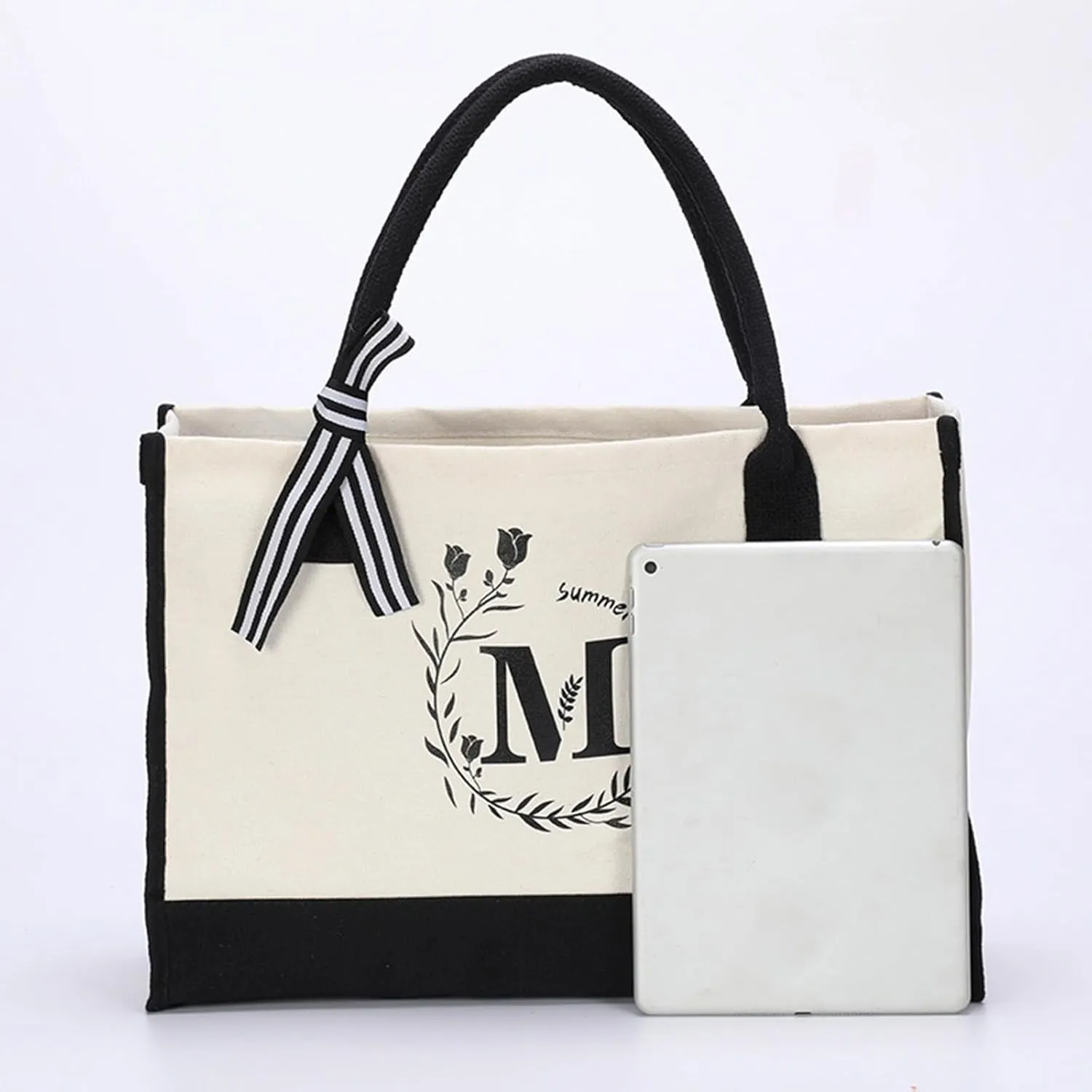 Women Bags Mommy Letter Handbag Letter Handbag Shopping Bags Beach Bag Storage Tote with Wheels