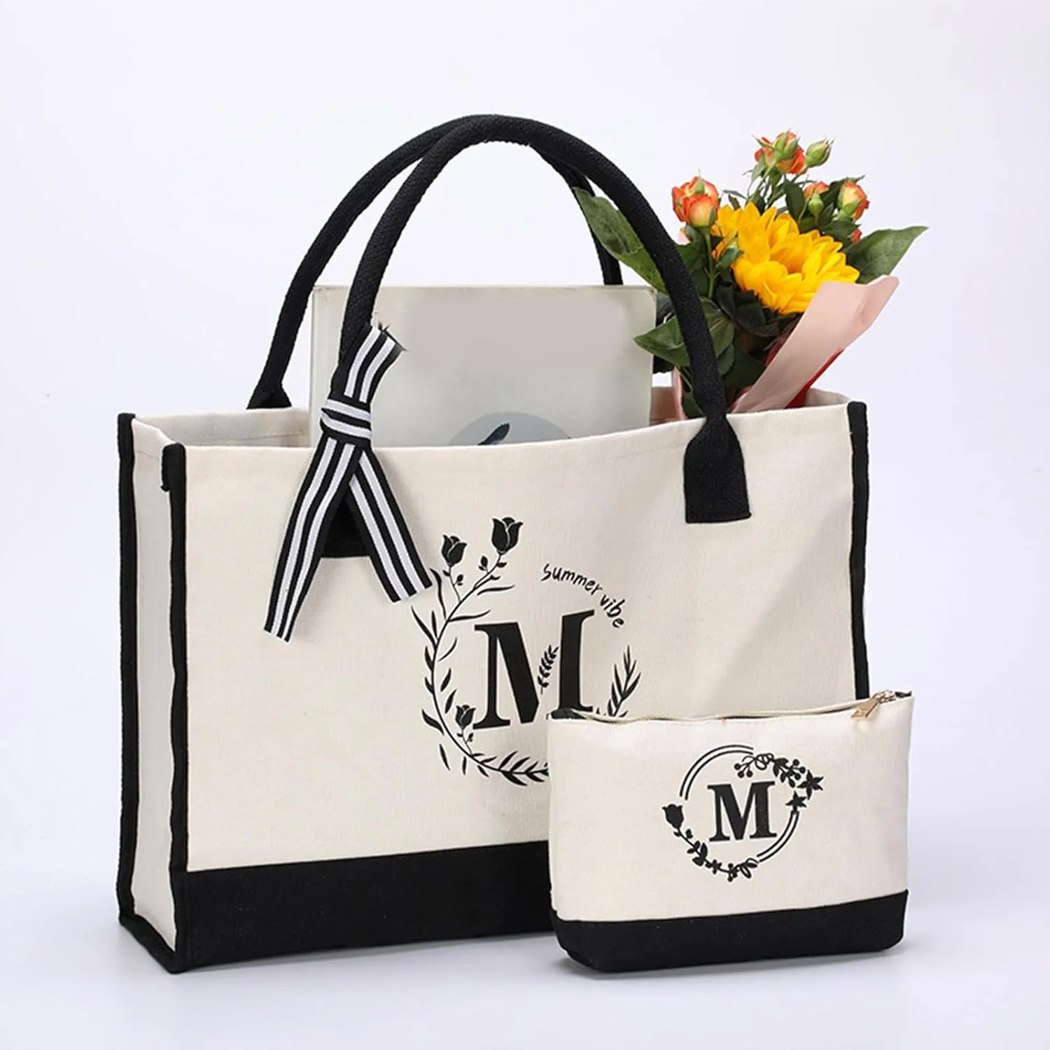 Women Bags Mommy Letter Handbag Letter Handbag Shopping Bags Beach Bag Storage Tote with Wheels