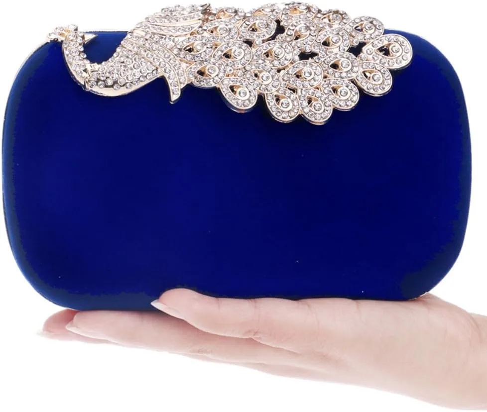 Women Crystal Evening Bag Clutches Purse Chain Wallet Handbag Elegant Party