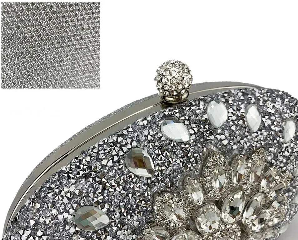 Women Crystal Evening Bags Wedding Metal Clutches Party Cocktail Purse and Handbag
