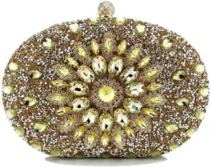 Women Crystal Evening Bags Wedding Metal Clutches Party Cocktail Purse and Handbag