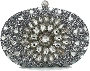 Women Crystal Evening Bags Wedding Metal Clutches Party Cocktail Purse and Handbag