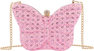 Women Elegant Butterfly Clutches Glitter Evening Bag Shoulder Bag Party Wedding Cocktail Prom Handbags