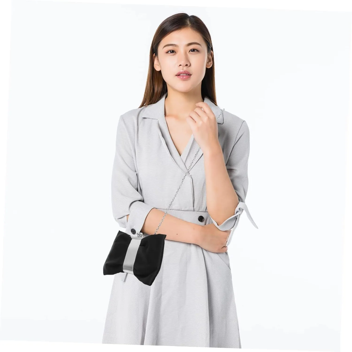 Women Pu Bow Evening Bag Hand Purse for Women Female Evening Bag Clutches for Women Dinner Bag Lady