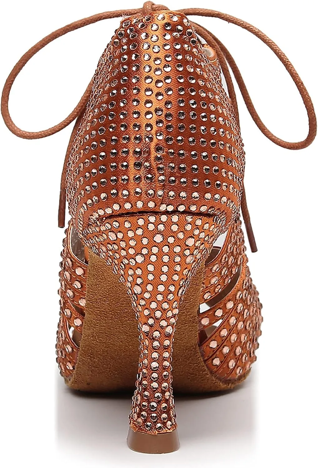 Women Rhinestone Dance Shoes Ballroom Latin Salsa Bachata Wedding Party Boots Performance Dancing High Heels