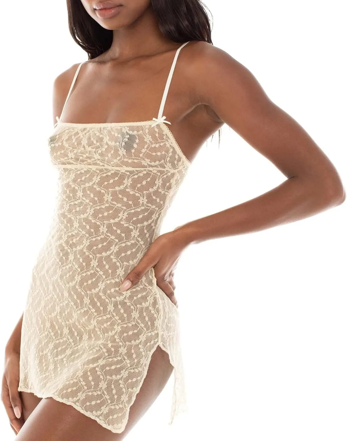 Women 's Layered Lace Mini Dress Sleeveless Strapless Floral Embroidery Ruffle Short Dress Y2K Beach Sundress