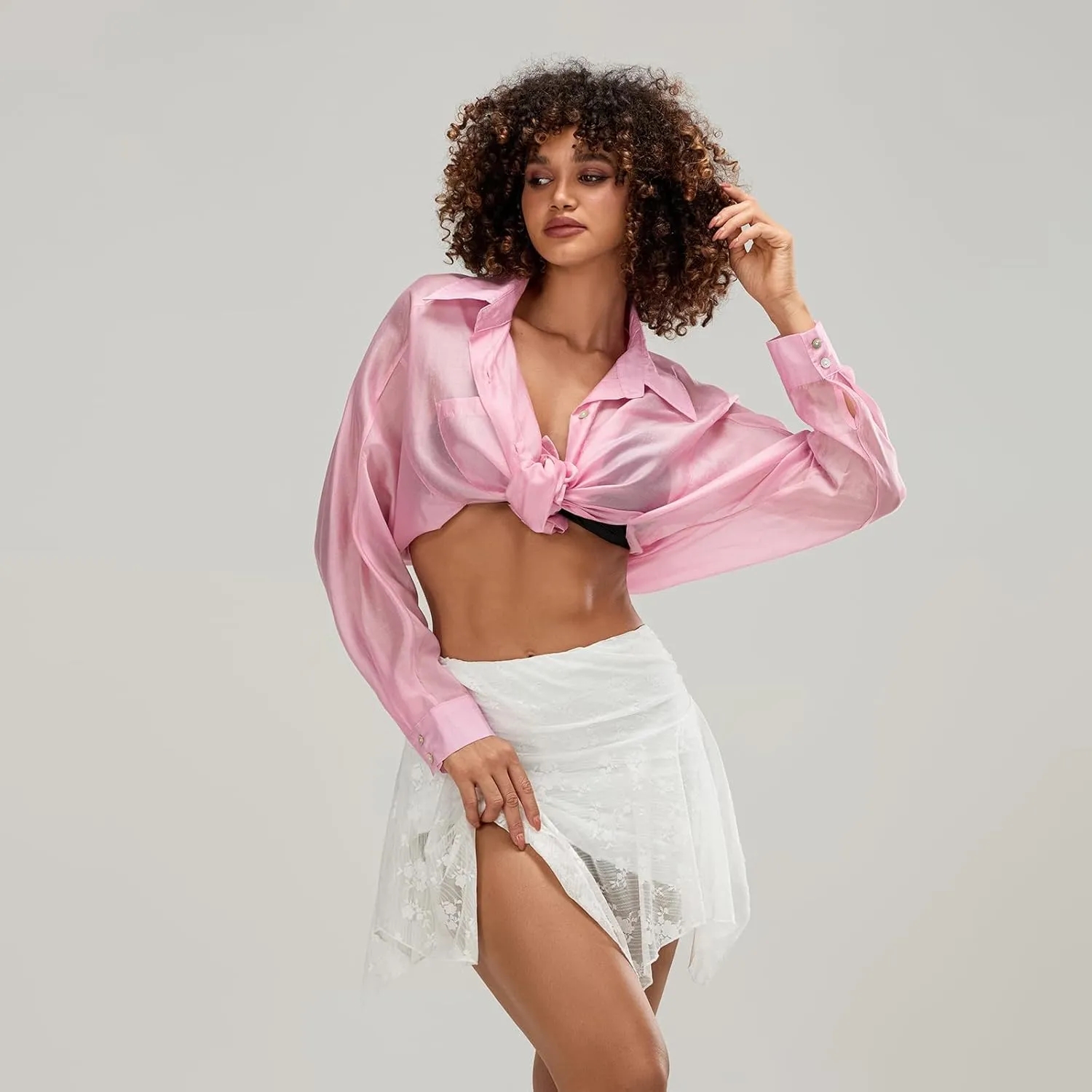 Women Y2k Lace Ruffled Half Slip Skirt Floral Low Rise Pleated Layered Flowy Mini Skirts Aesthetic Underskirt