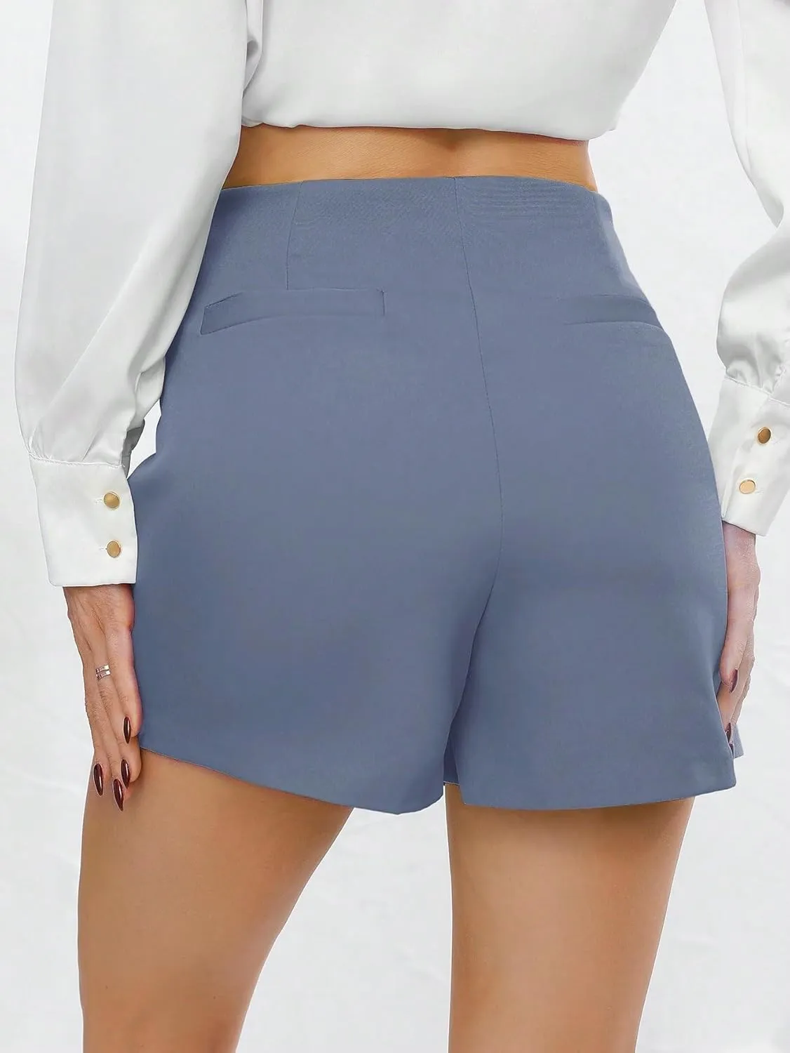 Women's 2025 Casual Plain Shorts High Waist Skort