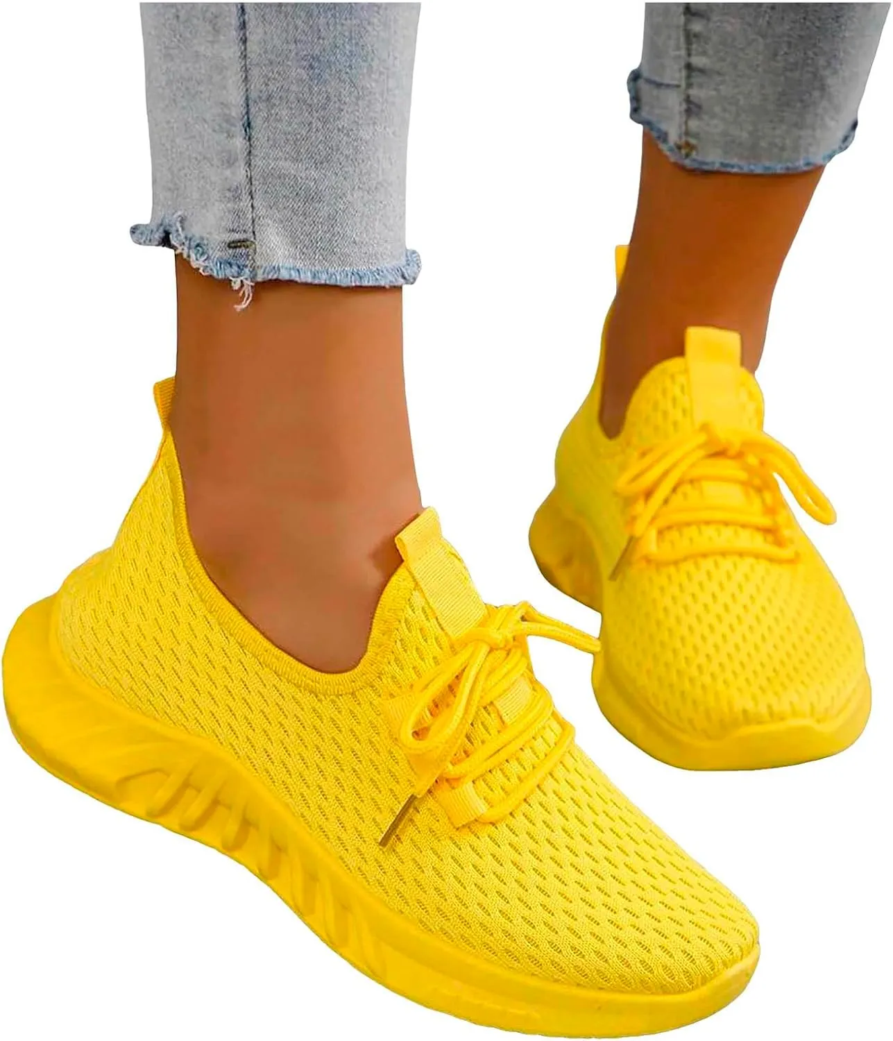 Womens Athletic Shoes Casual Lace Up Platform Sneakers for Women Breathable Walking Sneakers Fashion Running Shoes