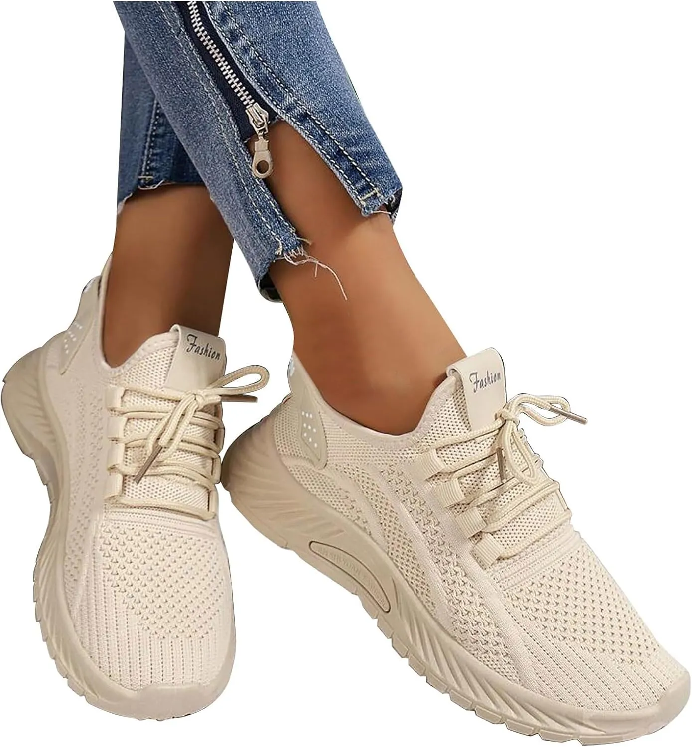 Womens Athletic Shoes Casual Lace Up Platform Sneakers for Women Breathable Walking Sneakers Fashion Running Shoes