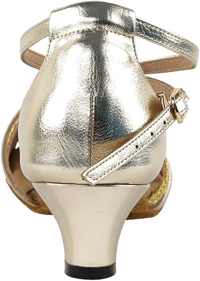 Women's Ballroom Dance Shoes Salsa Latin Practice Shoes S9278EB Comfortable-Very Fine 1.2" [Bundle of 5]