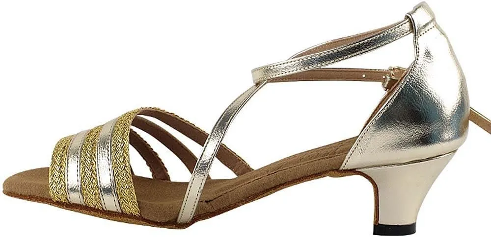 Women's Ballroom Dance Shoes Salsa Latin Practice Shoes S9278EB Comfortable-Very Fine 1.2" [Bundle of 5]
