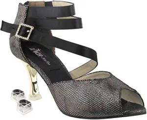 Women's Ballroom Dance Shoes Tango Wedding Salsa Shoes CD3008EB Comfortable-Very Fine 2.5" [Bundle of 5]