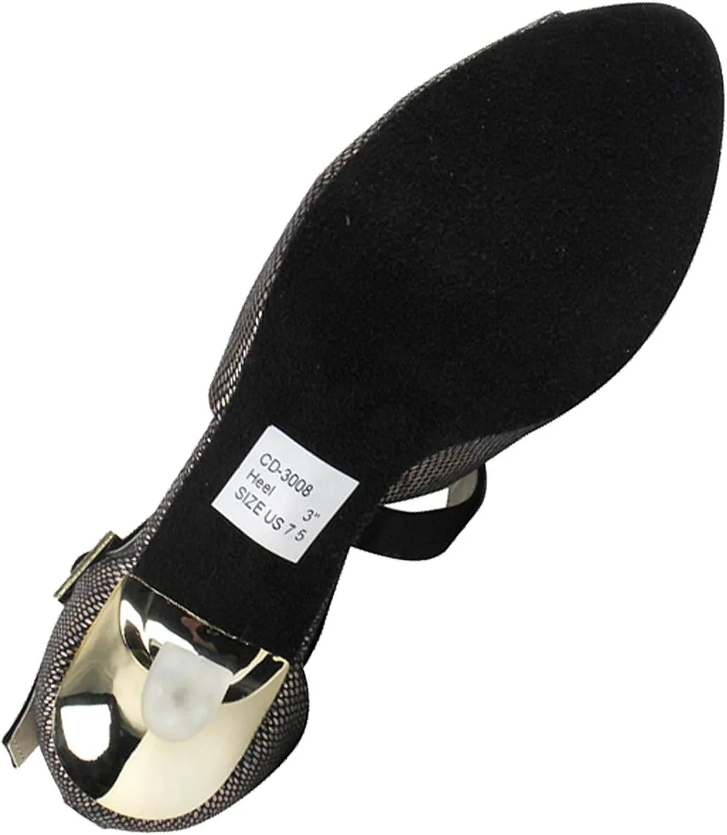 Women's Ballroom Dance Shoes Tango Wedding Salsa Shoes CD3008EB Comfortable-Very Fine 3" [Bundle of 5]