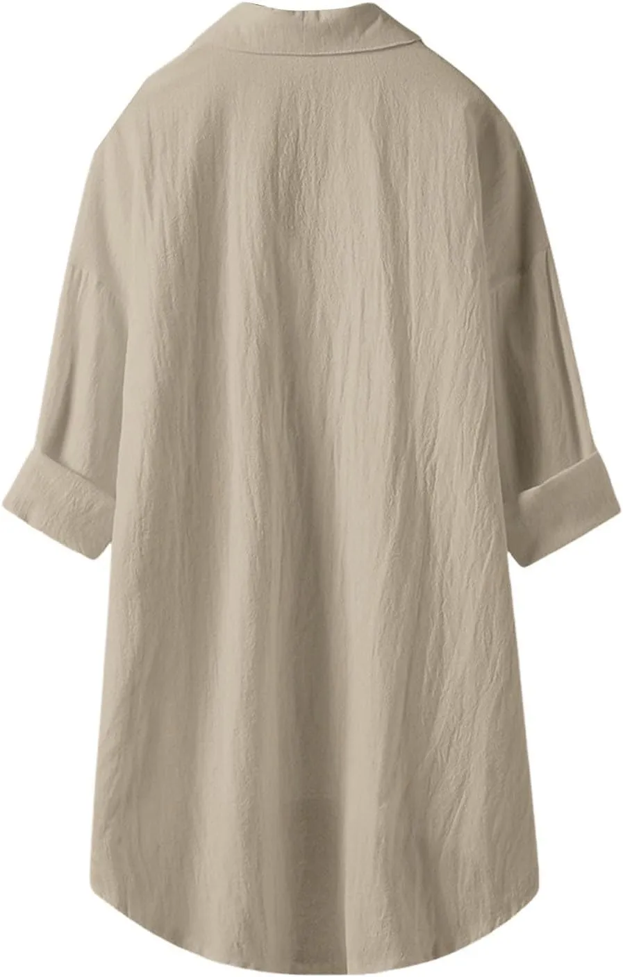 Womens Button Shirt Dresses Daily Casual High Low Irregular Hem Short/Half Sleeve Blouse Loose Summer Linen Tops 2025