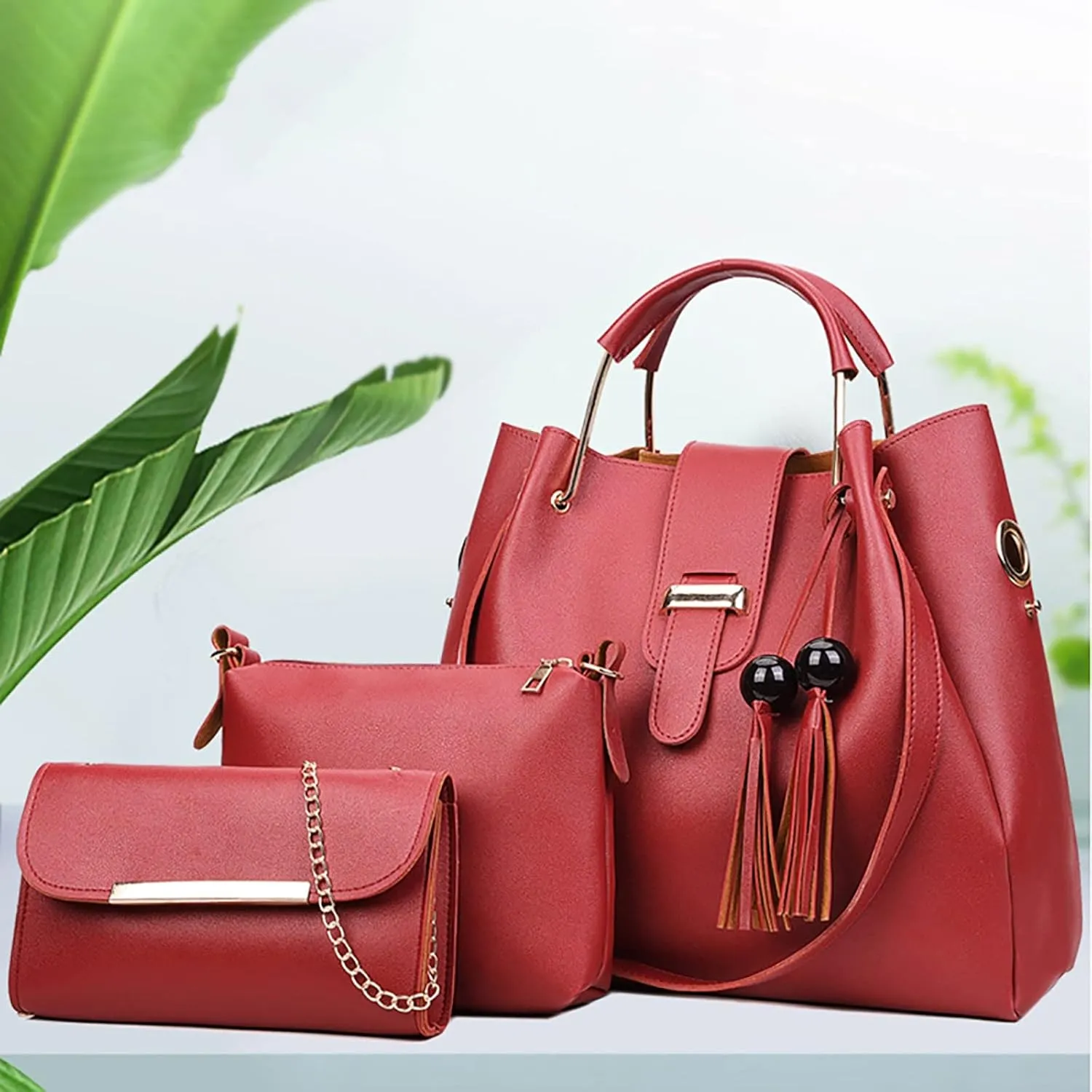 Women's Canvas Tote Bags with Zipper Tote Bags and Wallets Set Shoulder Satchel Handbags Fashion Beach Bag