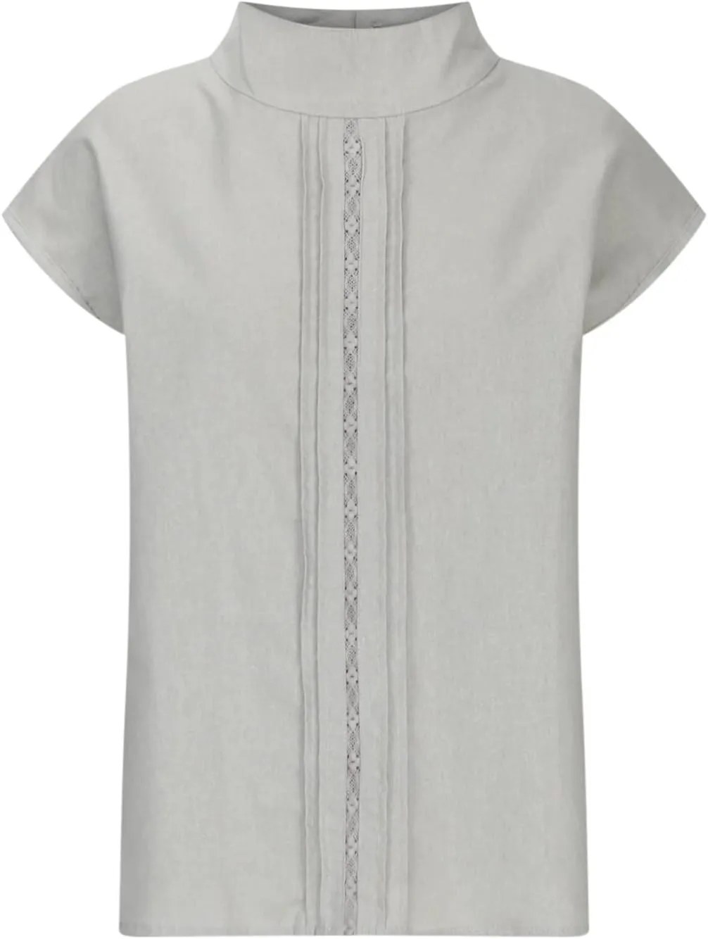 Womens Cotton Linen Tshirts Fashion Slim Fit High Neck Cap Sleeve Lace Shirt 2025 Summer Casual Sexy Blouse Tops