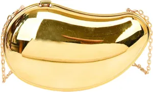 Womens Evening Clutches Bag Mangos Shape Evening Handbag Chain Strap Crossbody Bag Metallic Acrylic Shoulder Bag