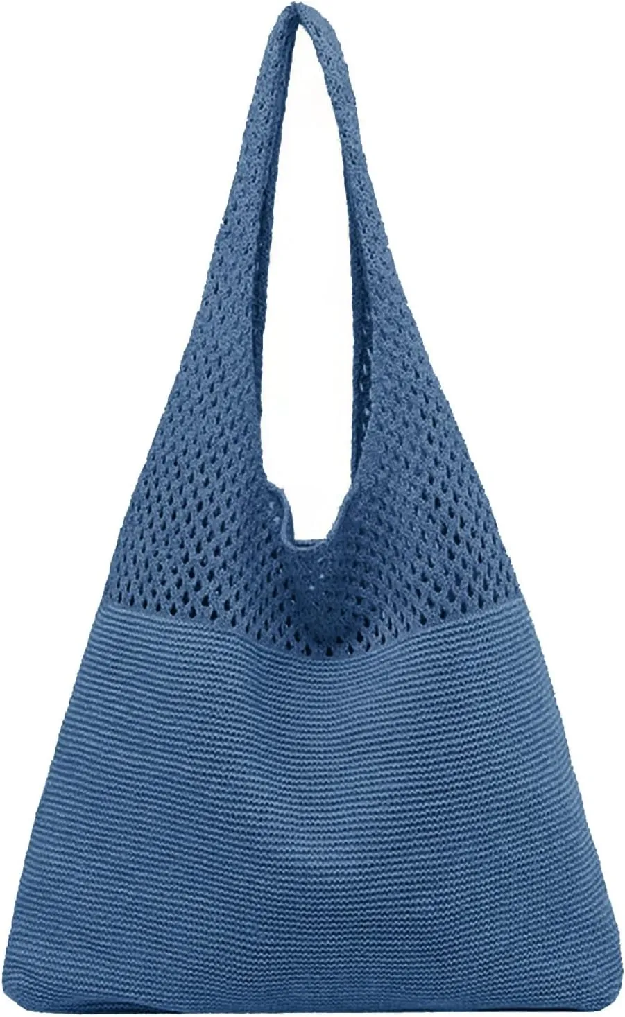 Women's Fashion Shoulder Bags Cute Hobo Tote Handbags Mini Clutch Purses with Zipper Closure Fashion Beach Bag(Blue)