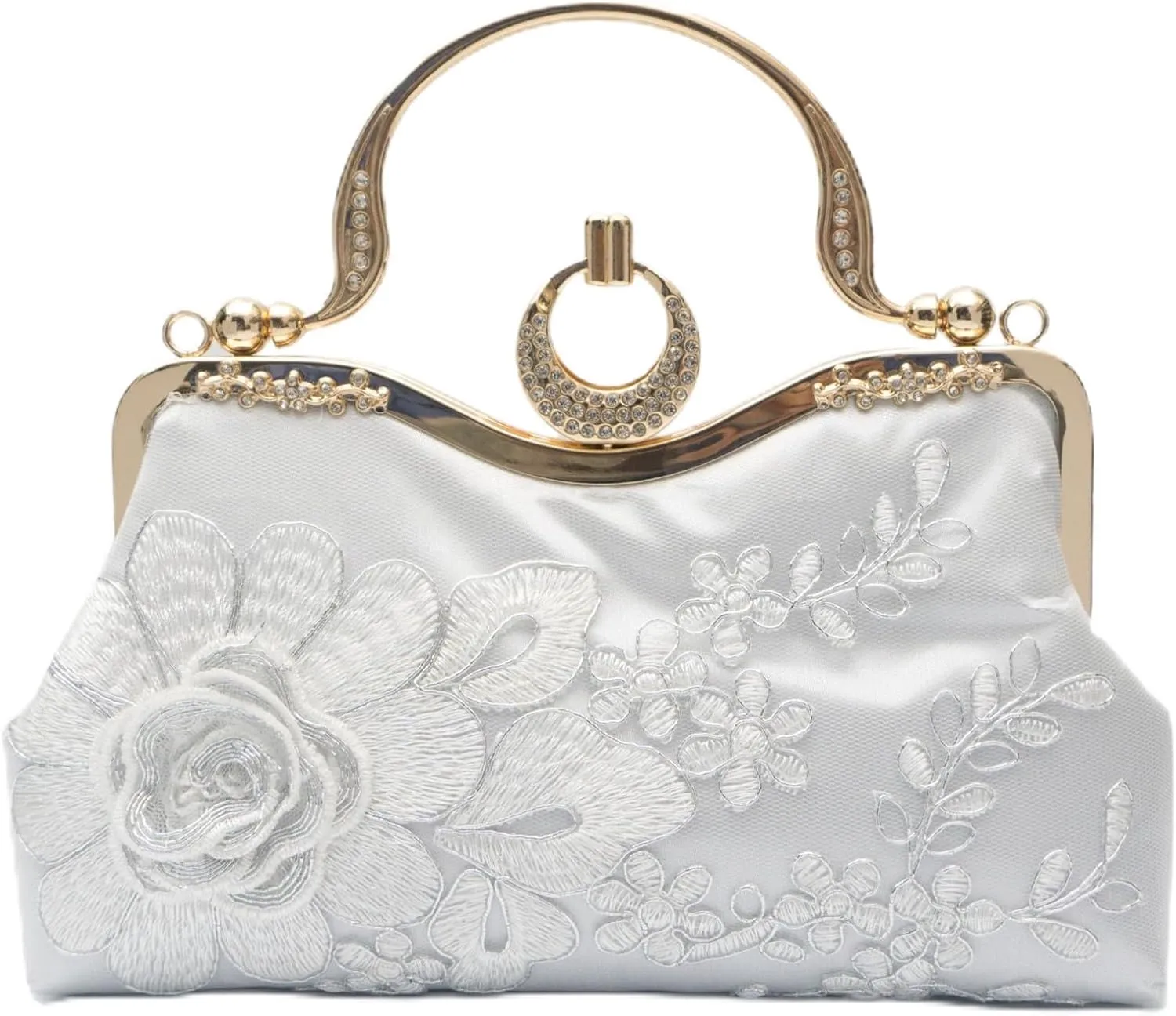 Women's Flower Evening Handbags Bride Bridesmaid Wedding Clutches Prom Cocktail Party Handbags
