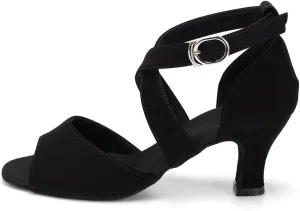 Women's Latin Dance Shoes Open Toe Professional Ballroom Salsa Tango Performance Dance Shoes,Model FT095