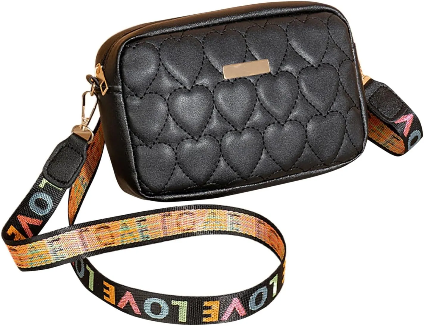 Womens Purses and Handbags Stadium Crossbody Messenger Bags for Concerts Sporting Events Lightweight Work Bag(Black)